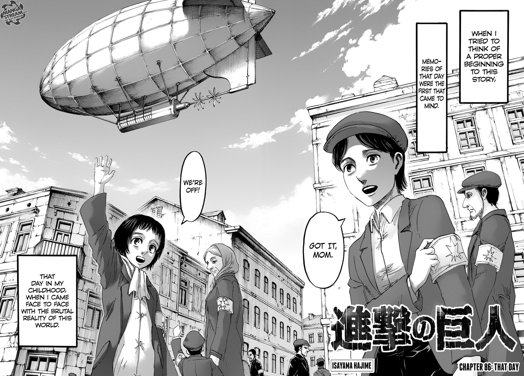 Attack on Titan manga, chapter 86, page 3 of 45