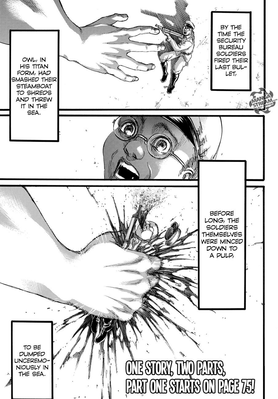 Attack on Titan manga, chapter 88, page 1 of 46