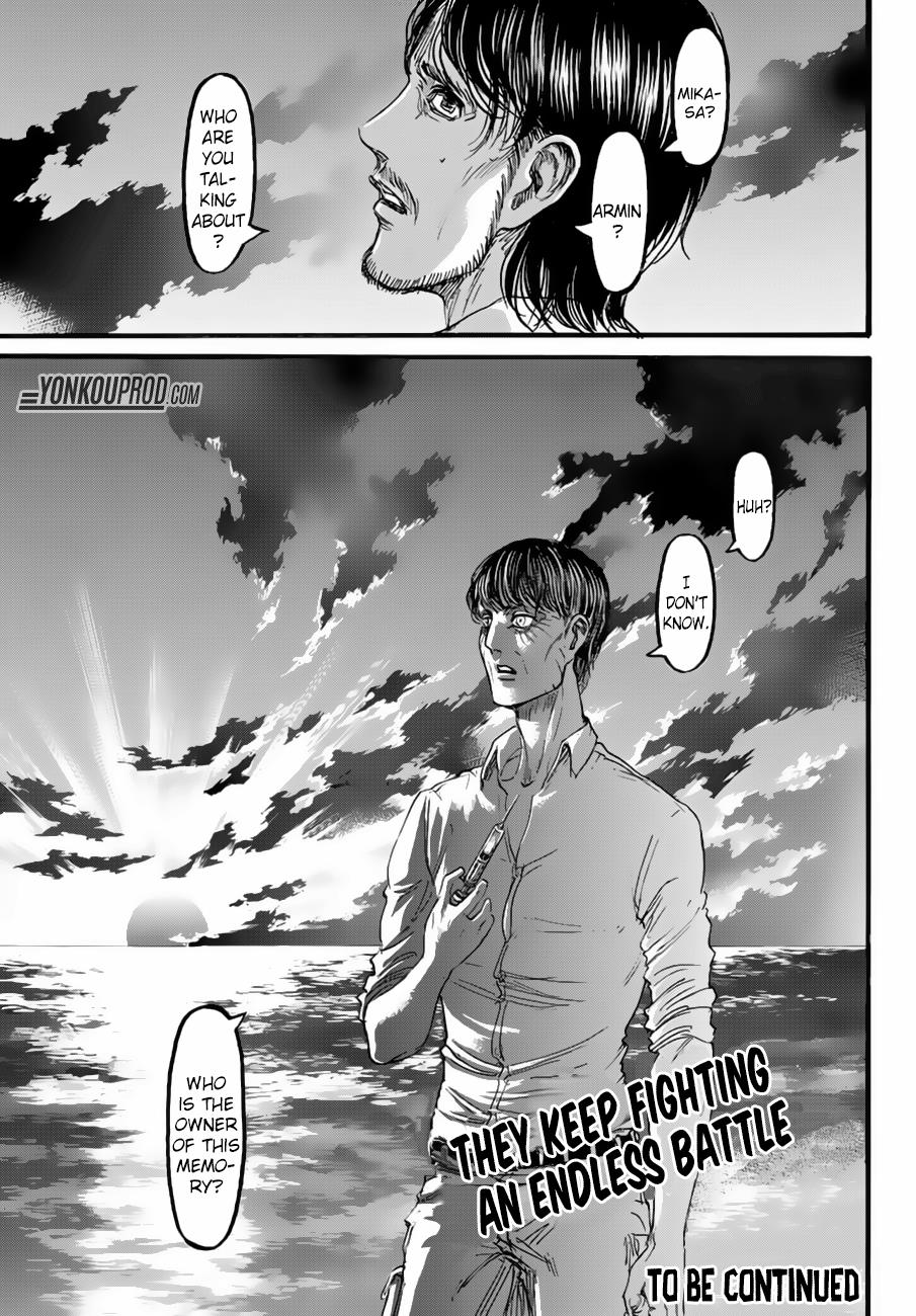 Attack on Titan manga, chapter 89, page 45 of 45
