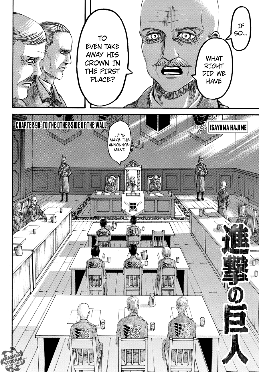 Attack on Titan manga, chapter 90, page 3 of 44