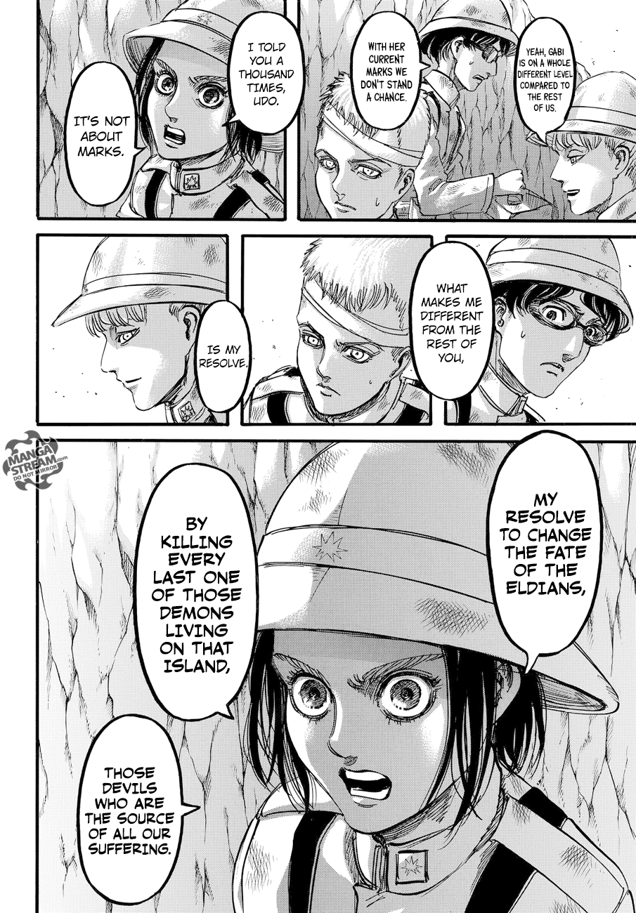 Attack on Titan manga, chapter 91, page 17 of 43