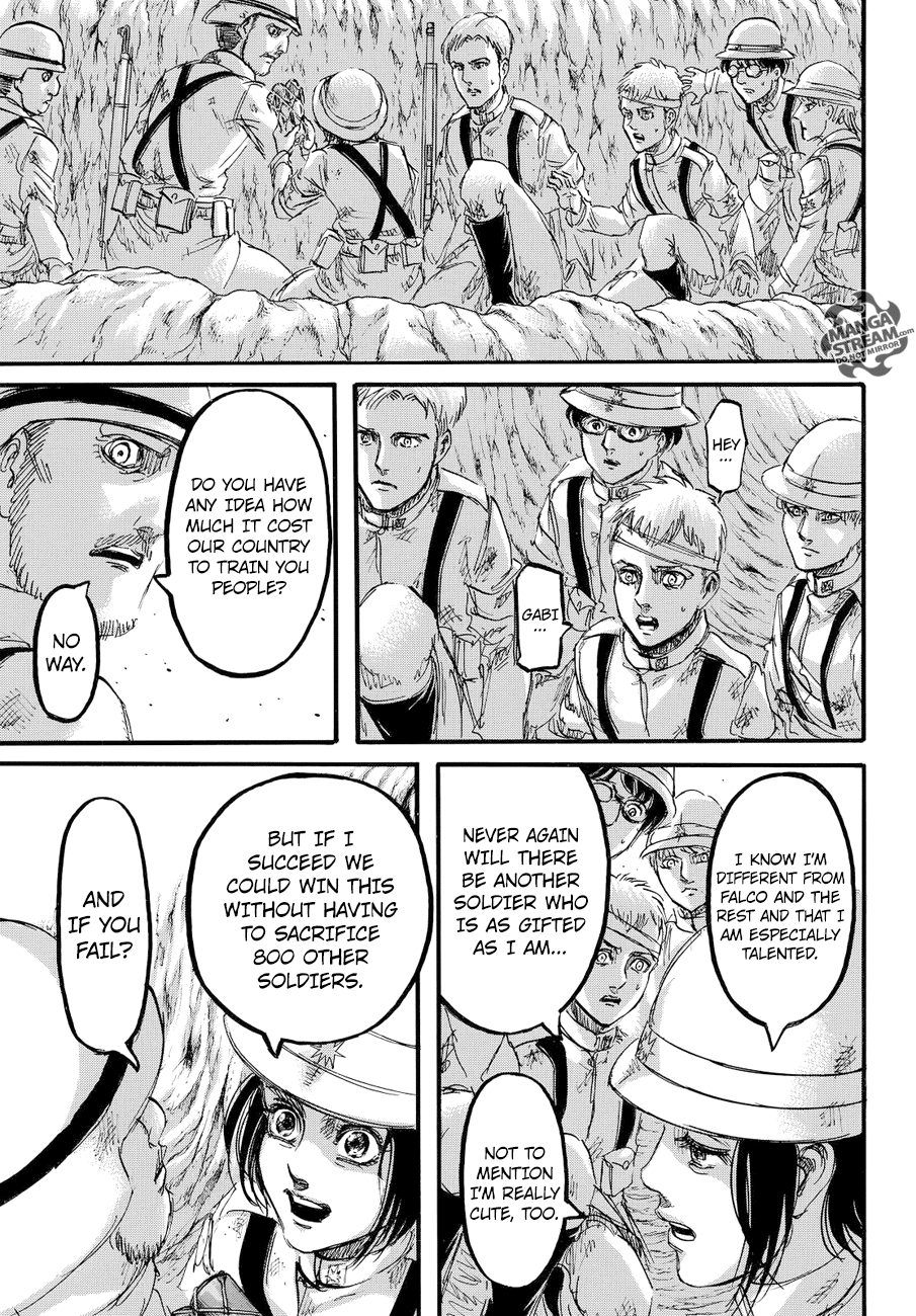 Attack on Titan manga, chapter 91, page 28 of 43