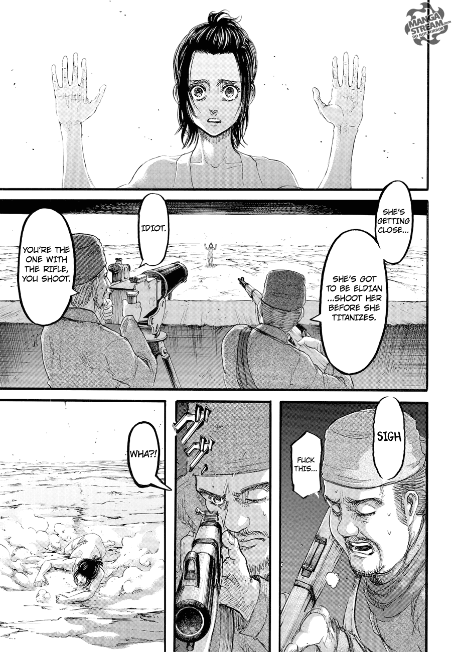 Attack on Titan manga, chapter 91, page 34 of 43