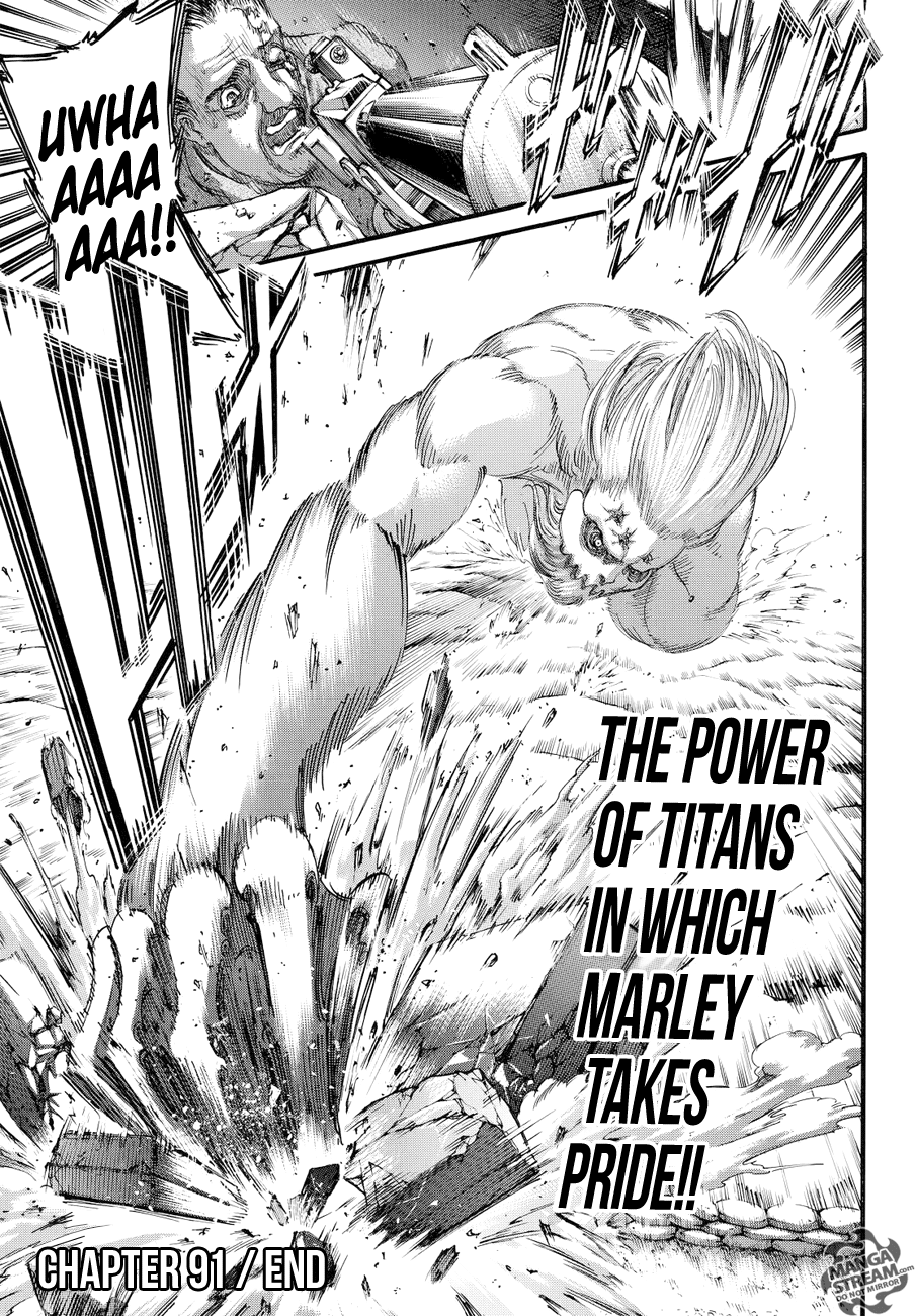 Attack on Titan manga, chapter 91, page 43 of 43