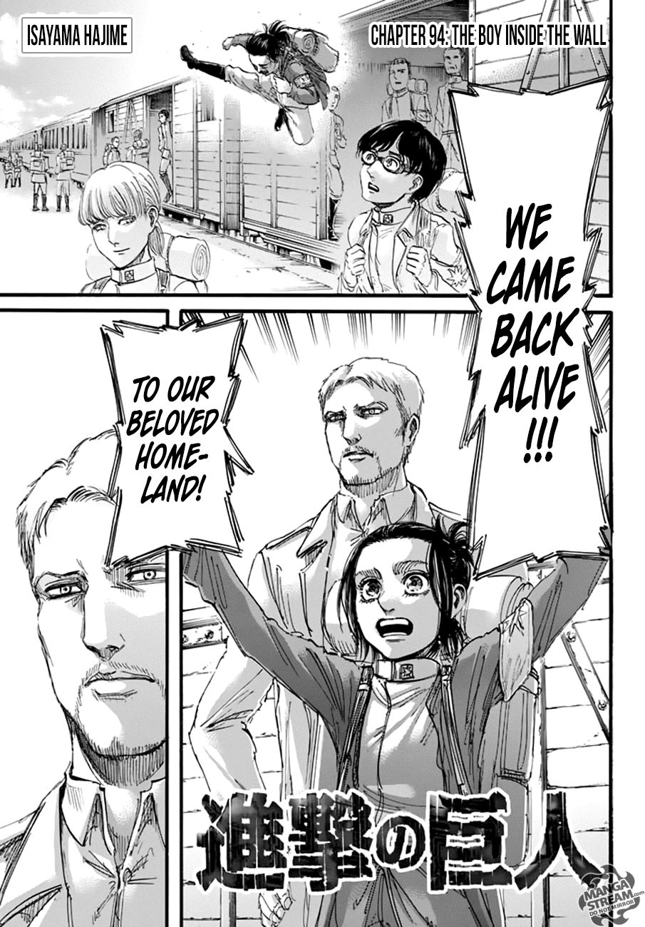 Attack on Titan Chapter 94 page 1 - Chapter 94