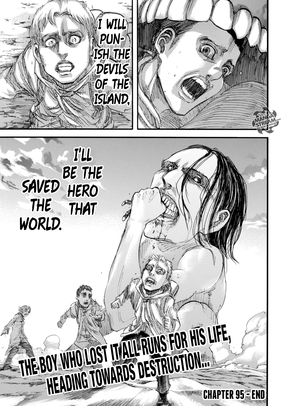Attack on Titan manga, chapter 95, page 45 of 45