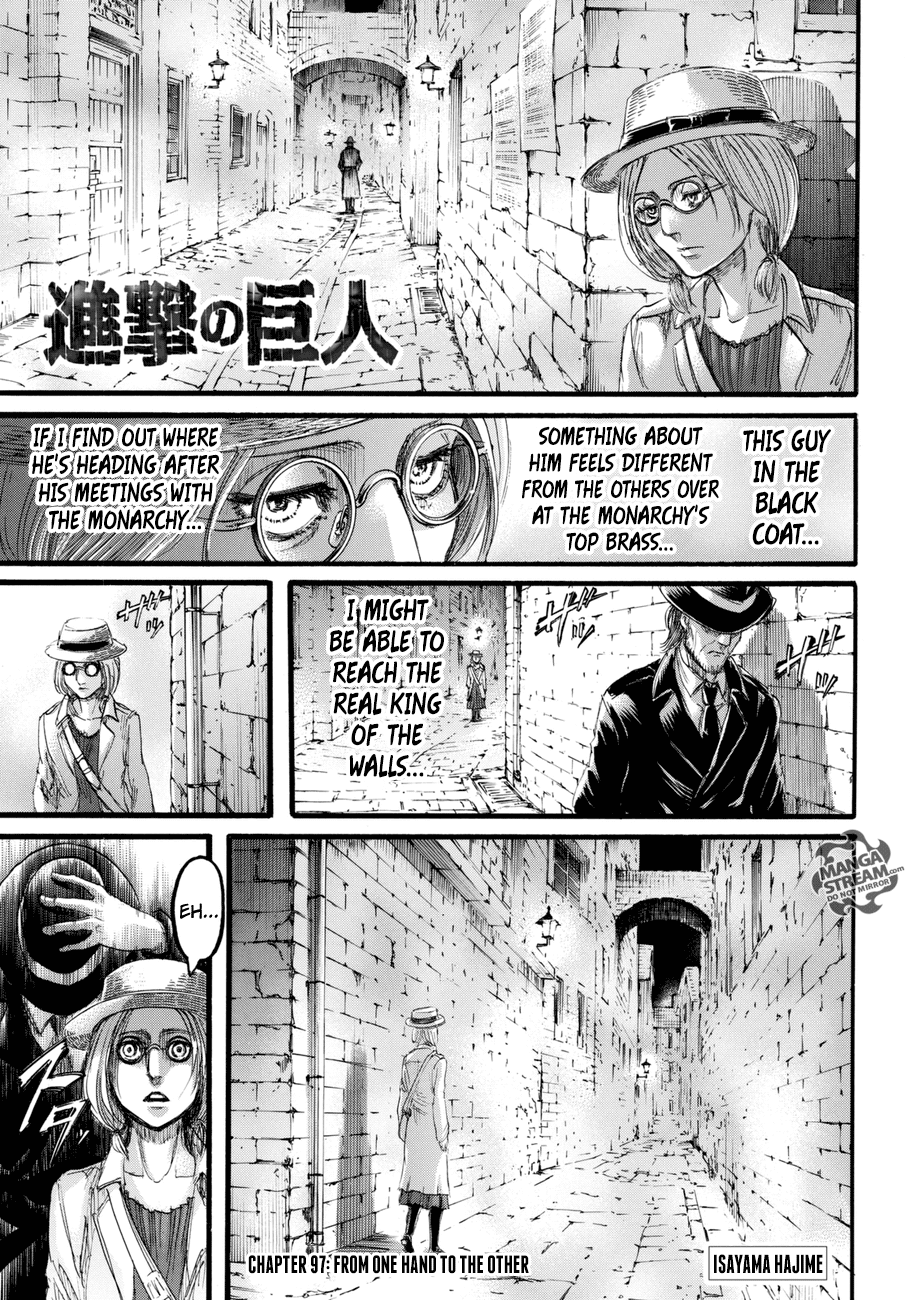 Attack on Titan manga, chapter 97, page 1 of 45