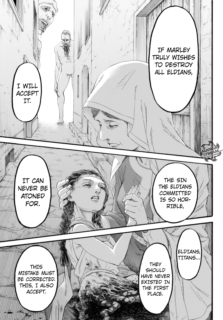 Attack on Titan manga, chapter 99, page 42 of 46