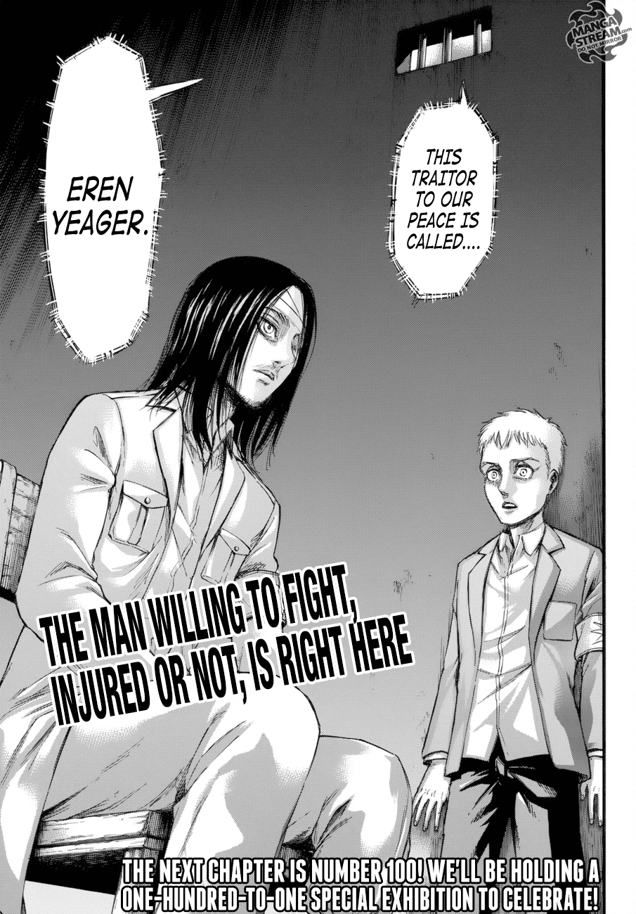 Attack on Titan manga, chapter 99, page 46 of 46
