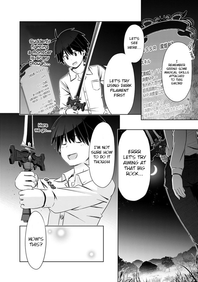 Attouteki Gacha Un De Isekai O Nariagaru! Chapter 4 page 17 - Chapter 4: Testing the Magic Sword