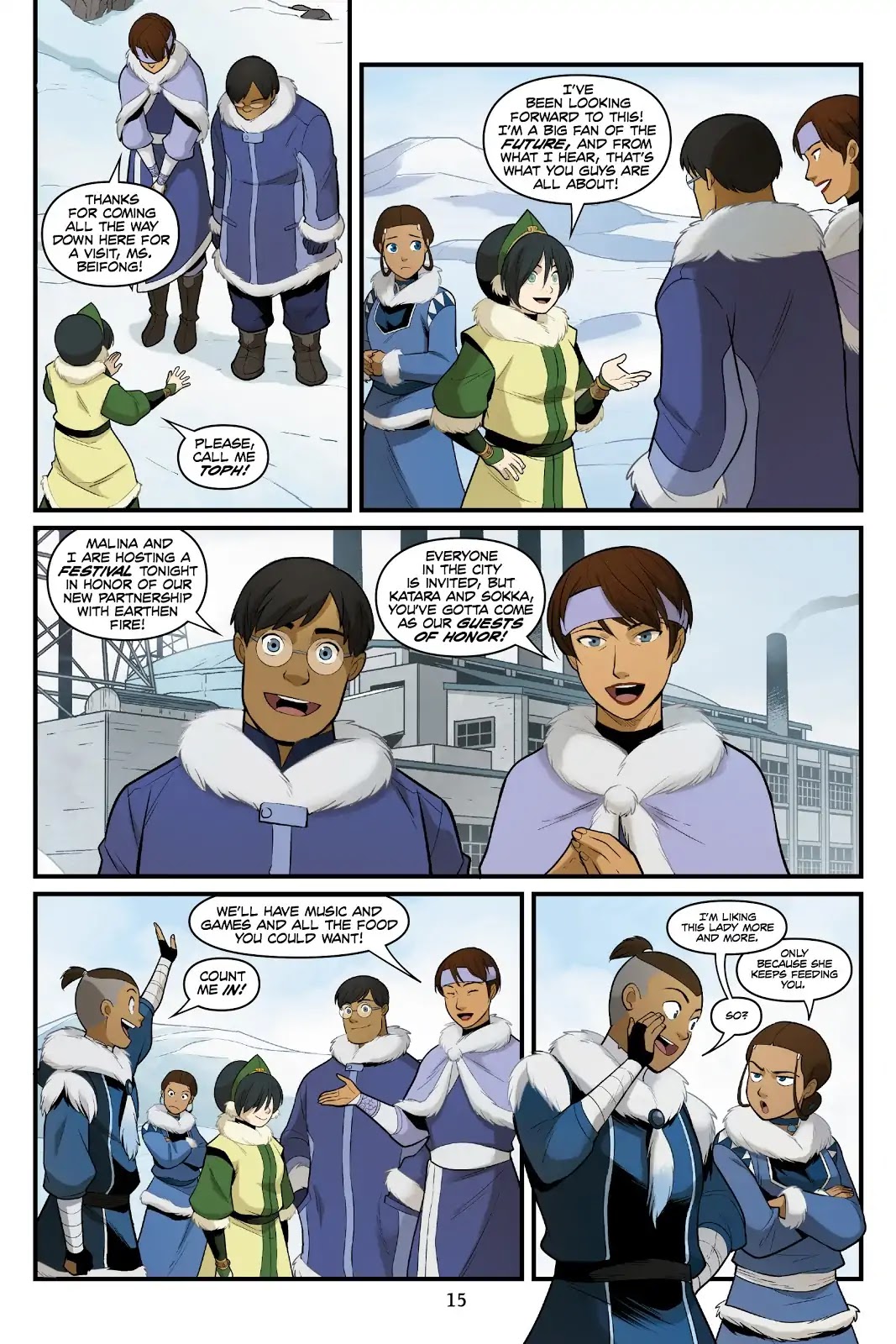 Avatar: The Last Airbender - North and South Chapter 0.5 page 17 - North and South - Part Two