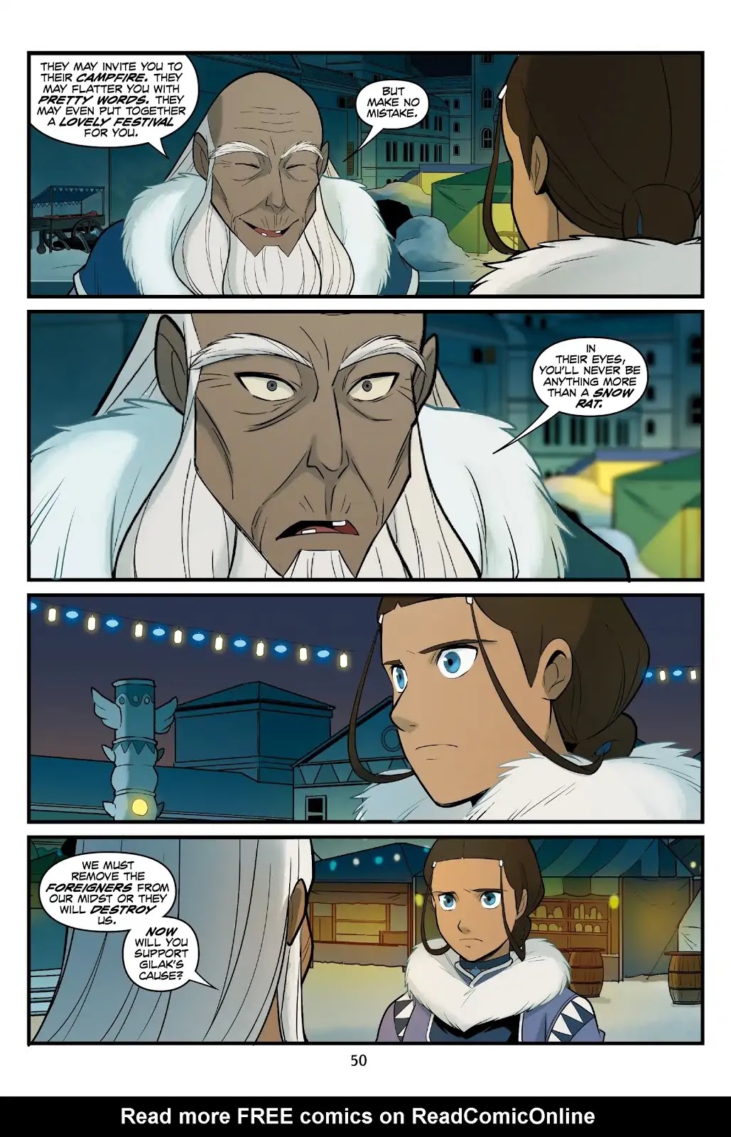 Avatar: The Last Airbender - North and South Chapter 0.5 page 50 - North and South - Part Two