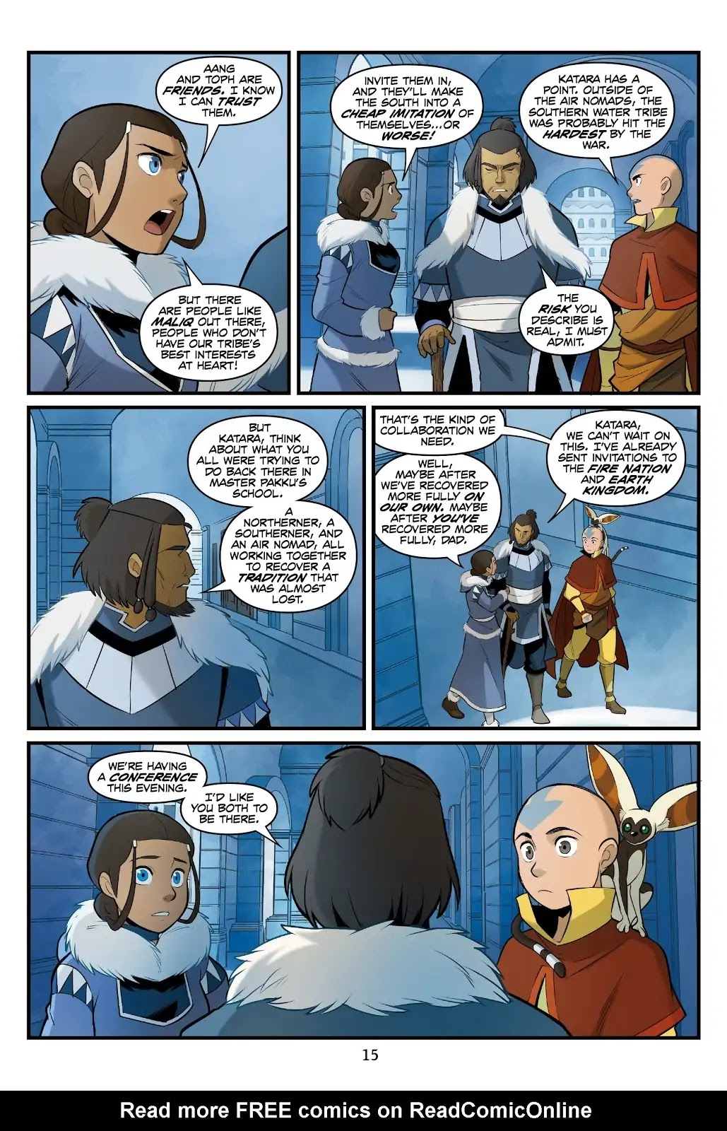 Avatar: The Last Airbender - North and South Chapter 0.6 page 16 - North and South - Part Three