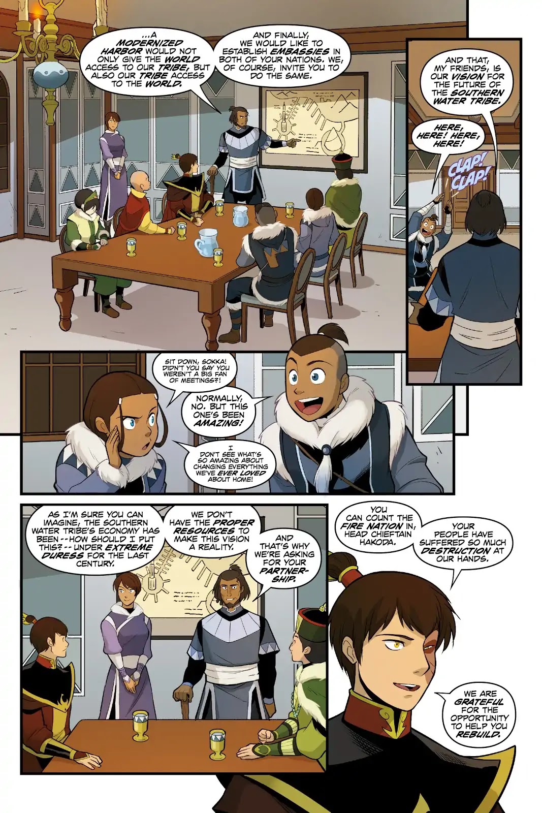 Avatar: The Last Airbender - North and South Chapter 0.6 page 23 - North and South - Part Three