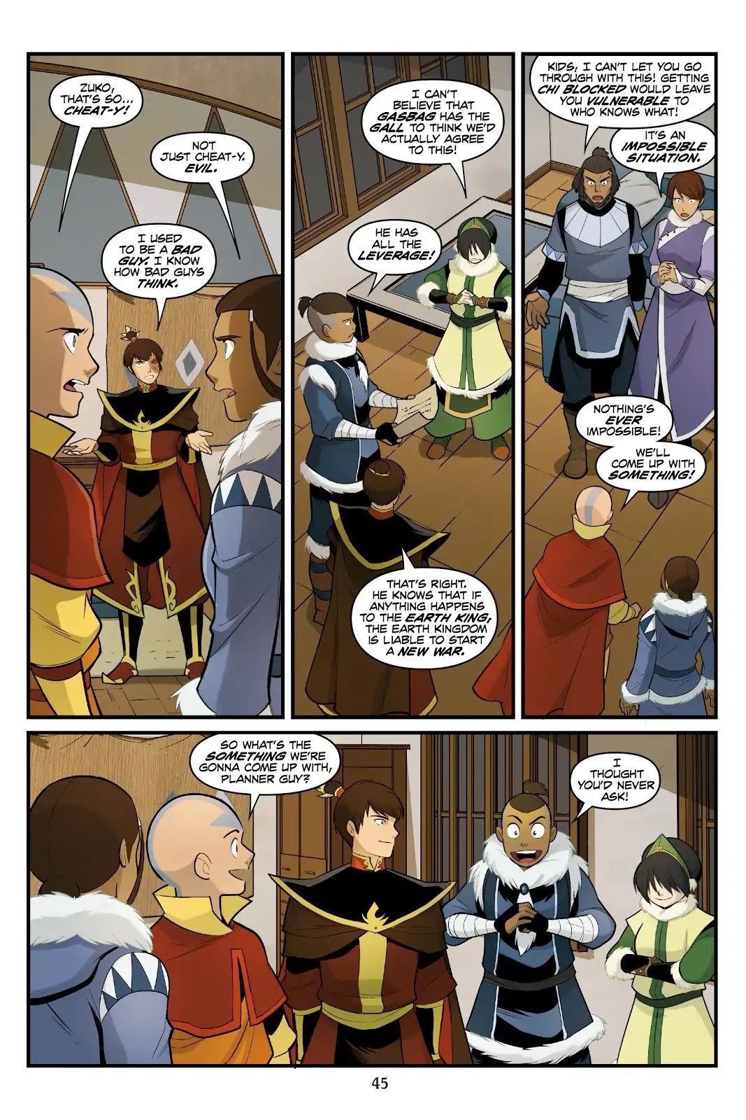 Avatar: The Last Airbender - North and South Chapter 0.6 page 45 - North and South - Part Three