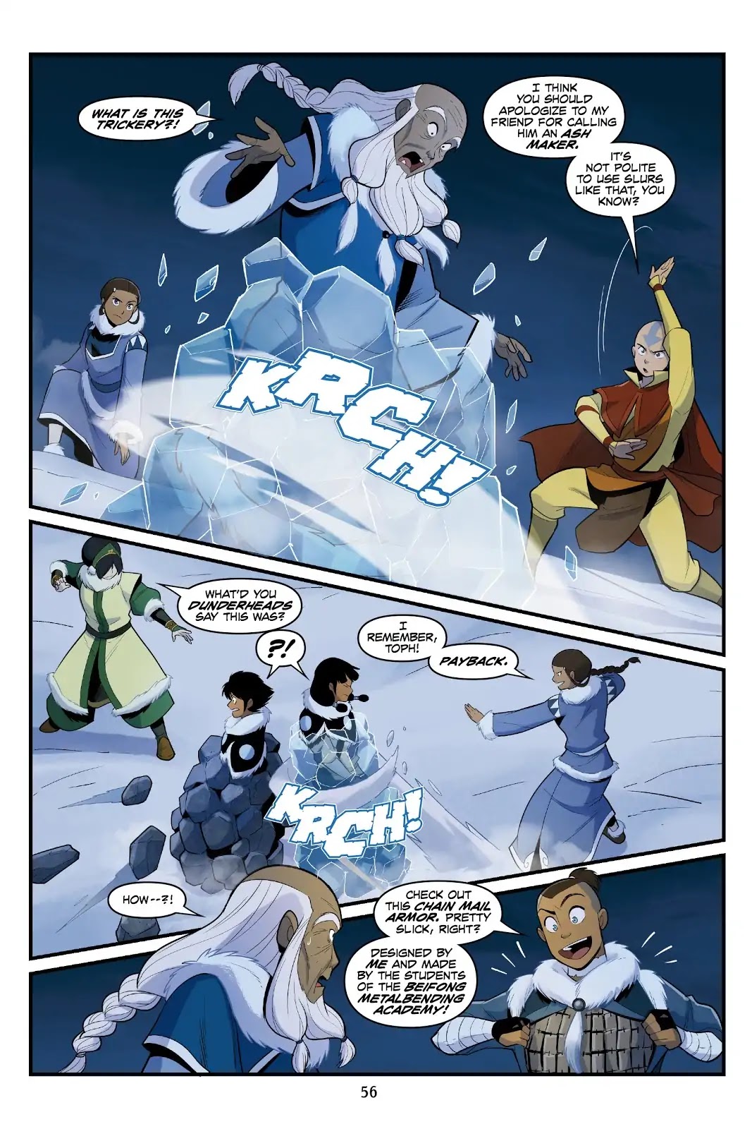 Avatar: The Last Airbender - North and South Chapter 0.6 page 56 - North and South - Part Three