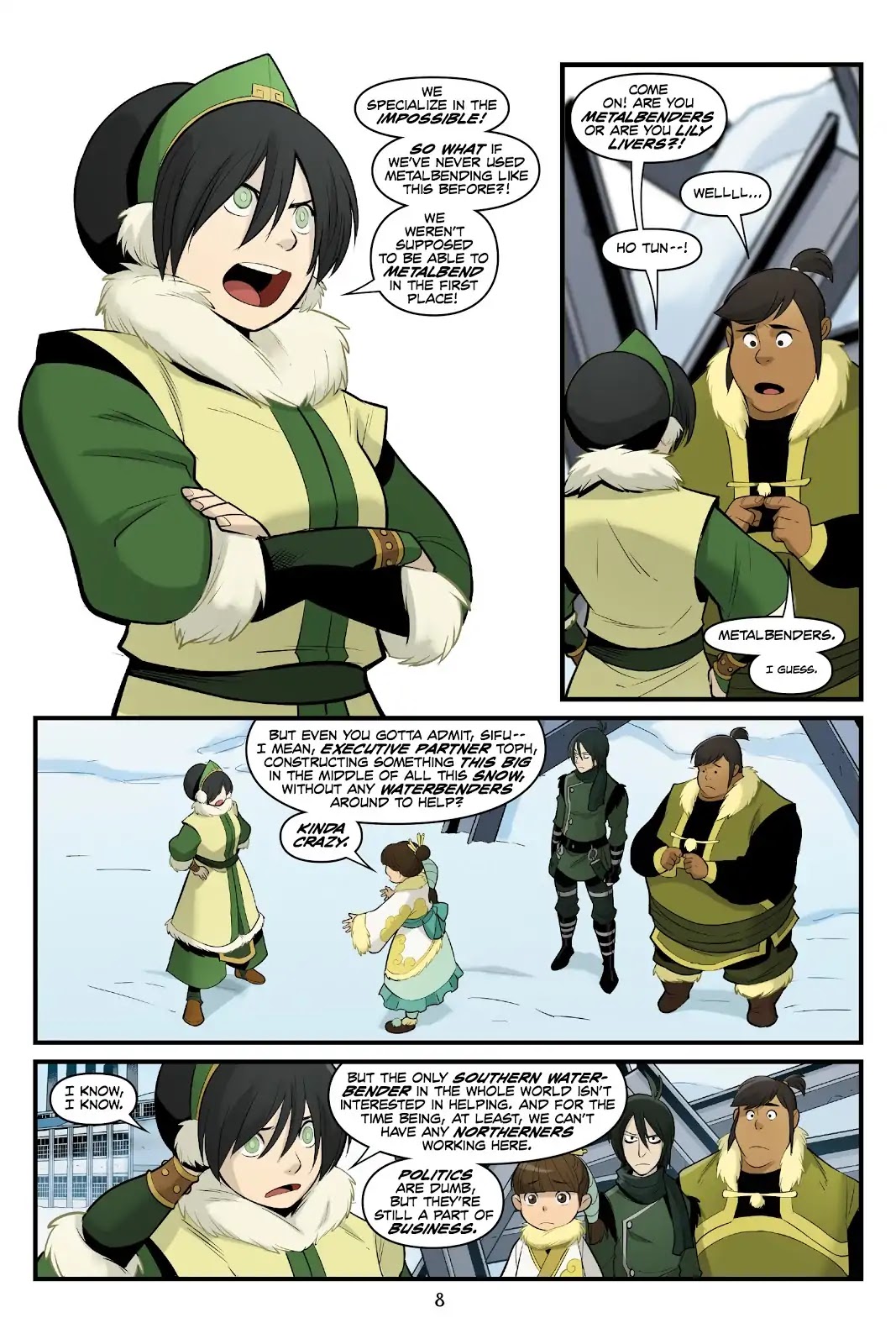 Avatar: The Last Airbender - North and South Chapter 0.6 page 9 - North and South - Part Three