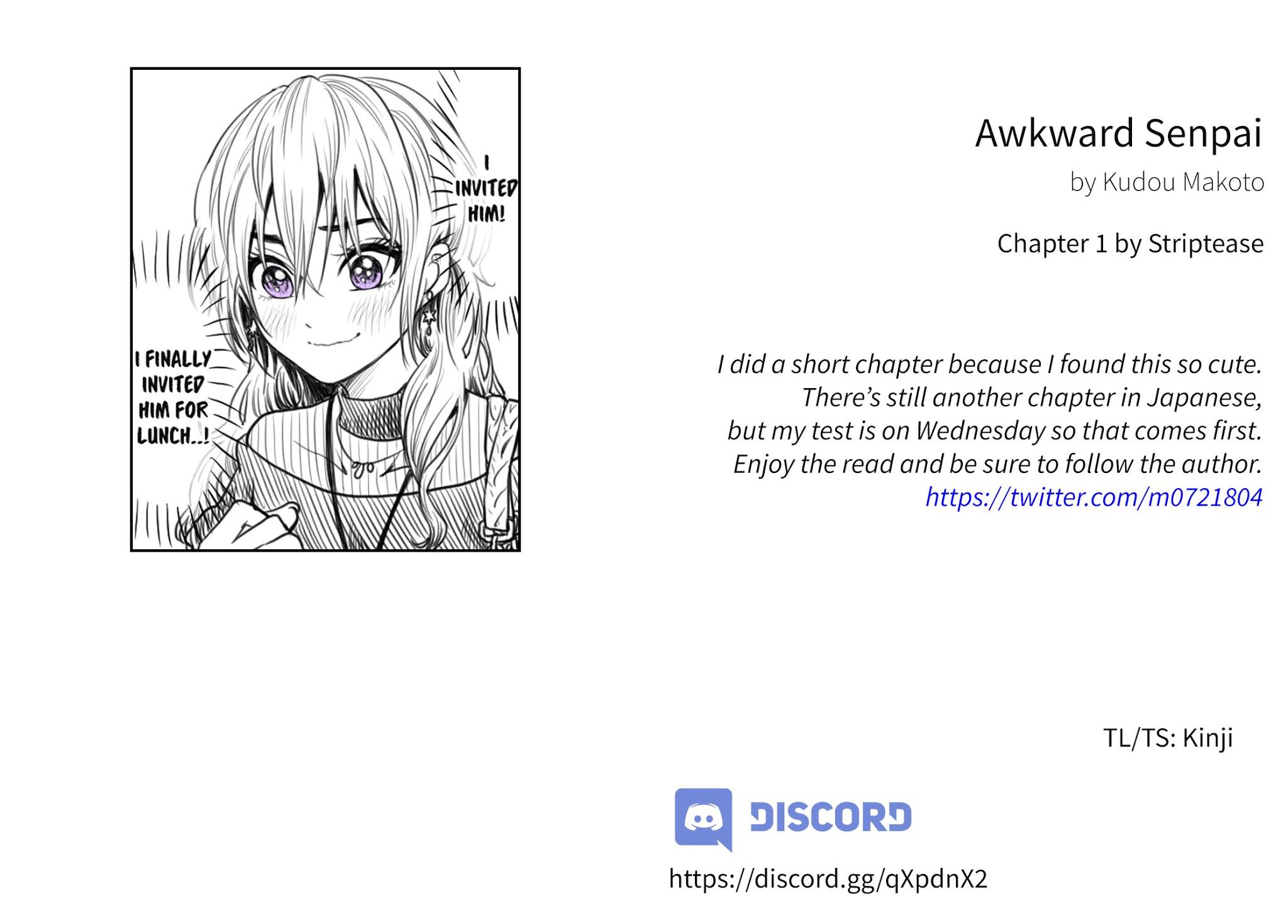 Awkward Senpai (Webcomic) Chapter 1 page 1 - Chapter 1