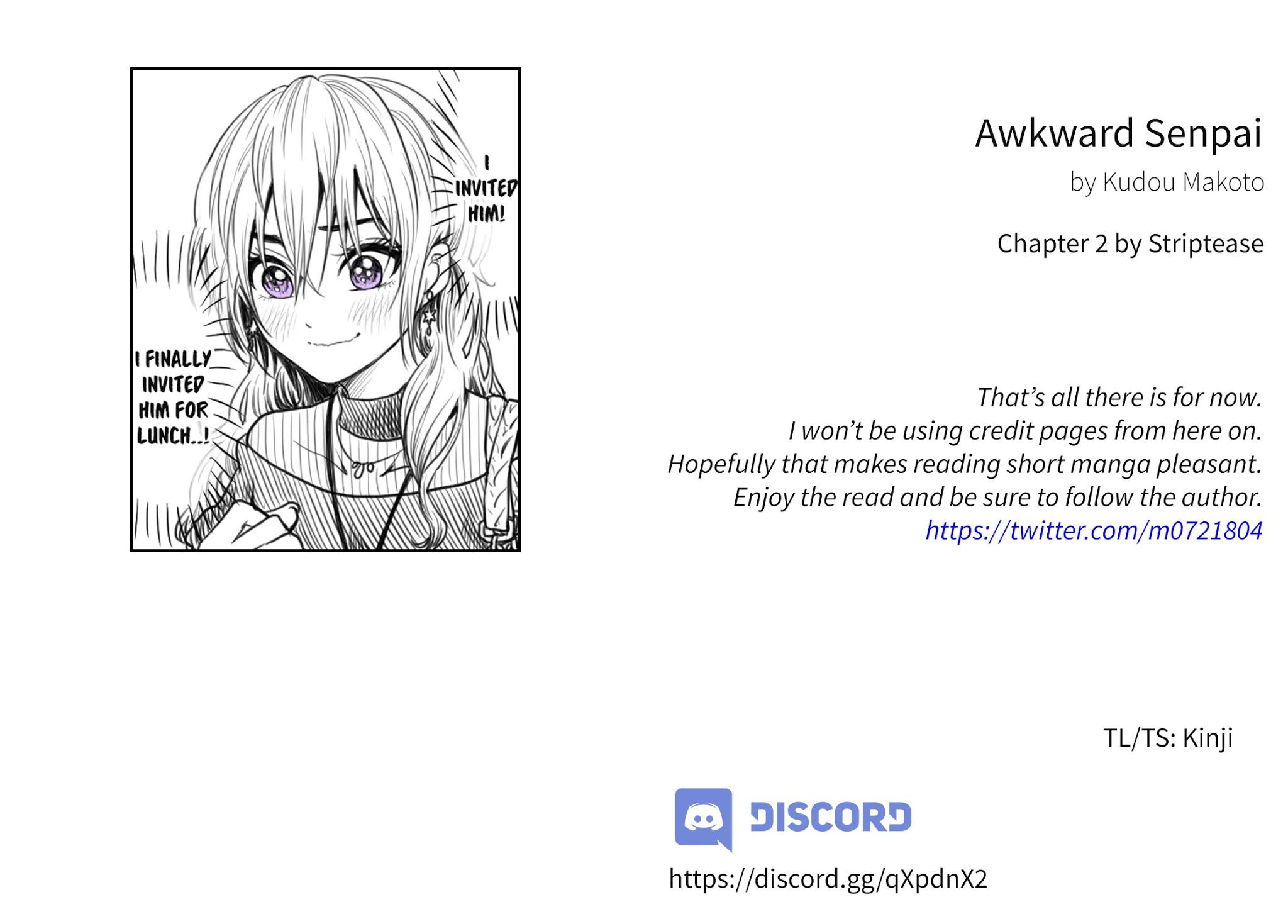 Awkward Senpai (Webcomic) Chapter 2 page 1 - Chapter 2
