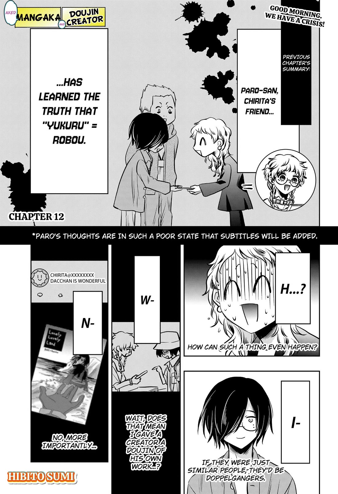 Axed Mangaka and Doujin Creator Chapter 12 page 1 - Chapter 12