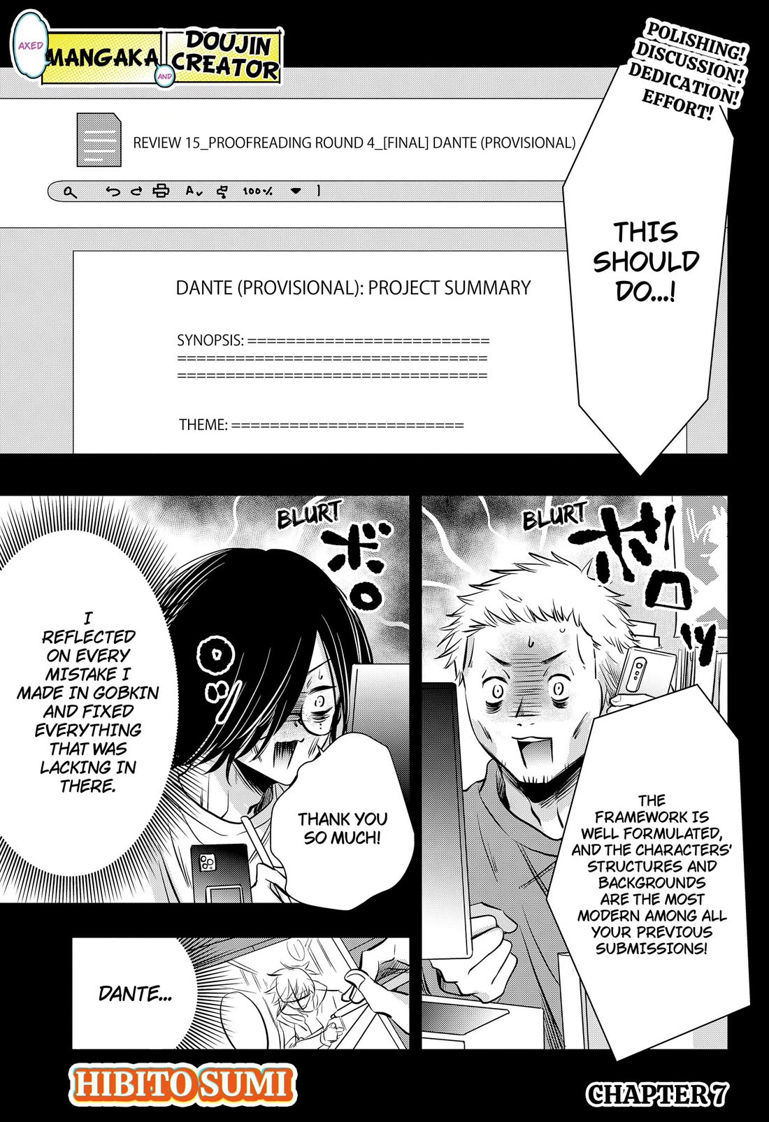 Axed Mangaka and Doujin Creator Chapter 7 page 1 - Chapter 7
