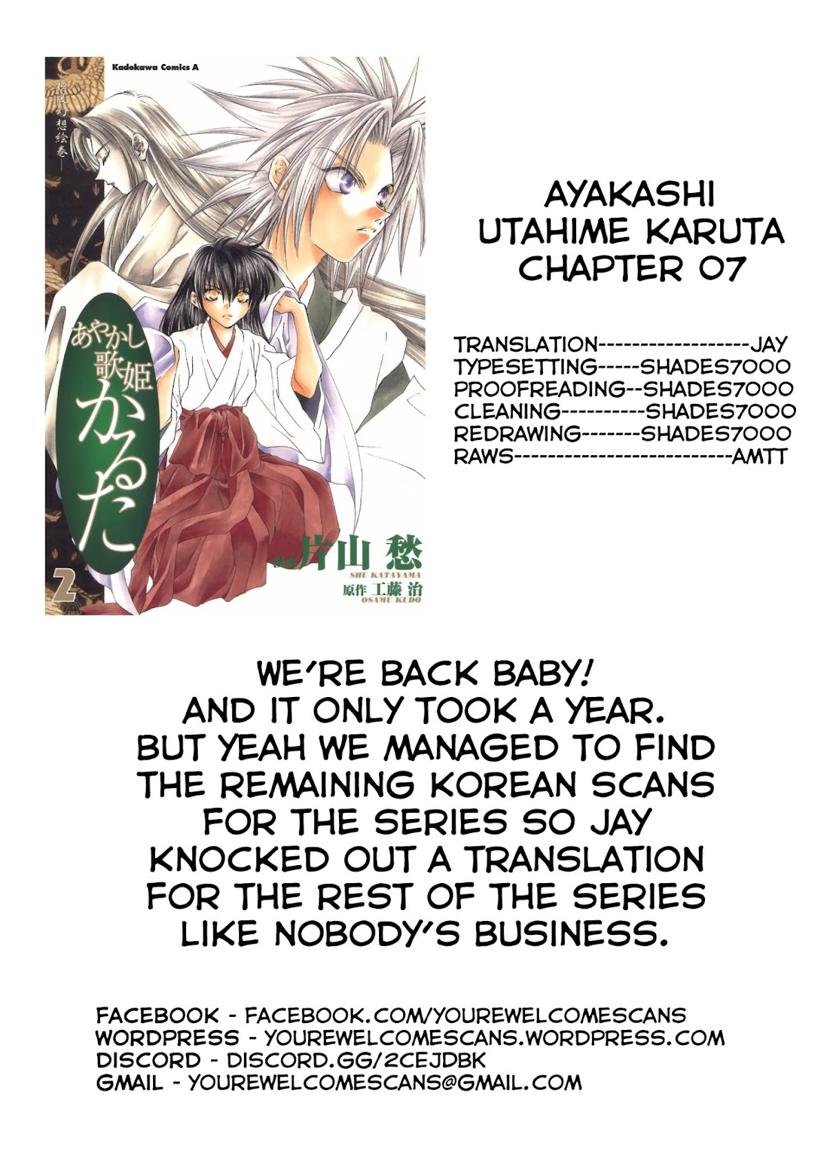 Ayakashi Utahime Karuta Chapter 7 page 38 - Chapter 7: The Song of Repeating Failure (1)