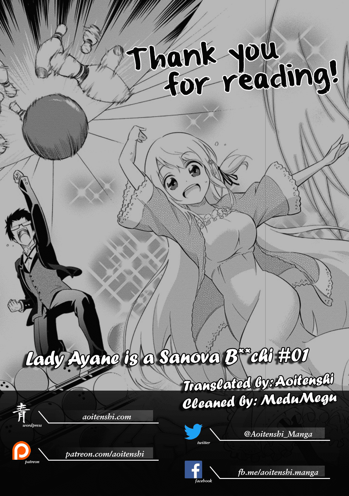 Ayane Oujou-sama wa Sanova B**ch ni Araserareru Chapter 1 page 22 - Chapter 1: In a B*wling Center