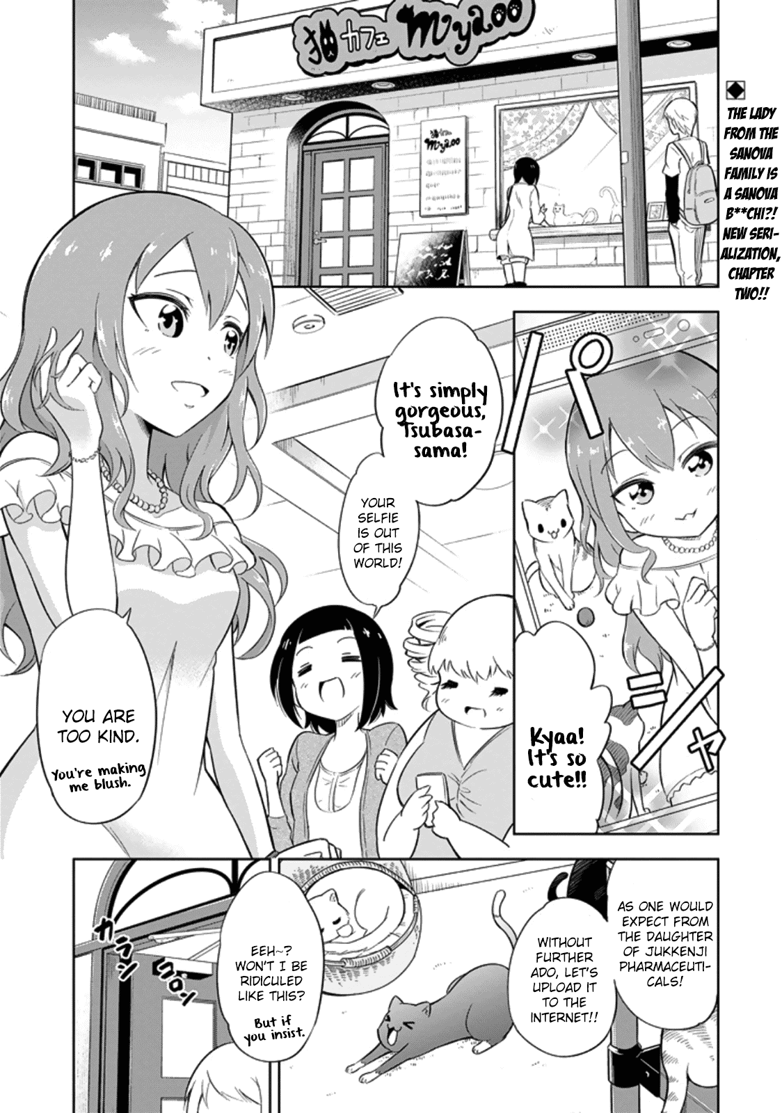 Ayane Oujou-sama wa Sanova B**ch ni Araserareru Chapter 2 page 1 - Chapter 2: In a Cat C*fé