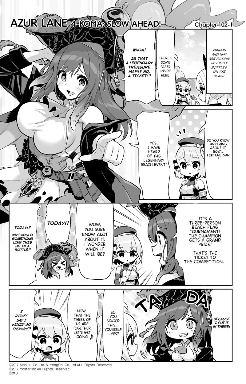 Azur Lane 4-koma: Slow Ahead Chapter 102 page 1 - Chapter 102: Royal Fortune