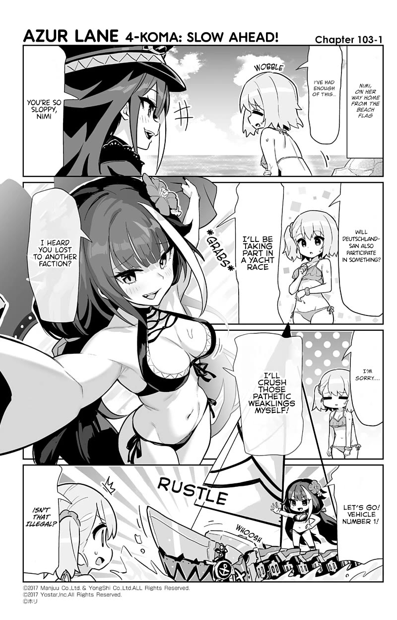 Azur Lane 4-koma: Slow Ahead Chapter 103 page 1 - Chapter 103: Deutschland