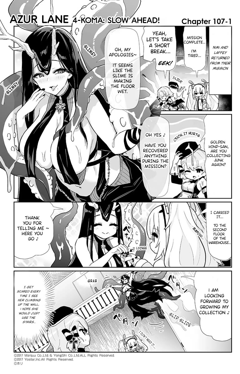 Azur Lane 4-koma: Slow Ahead Chapter 107 page 1 - Chapter 107: Golden Hind