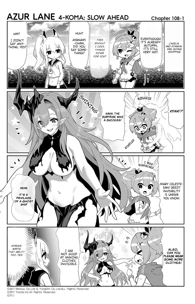 Azur Lane 4-koma: Slow Ahead Chapter 108 page 1 - Chapter 108: Mary Celeste