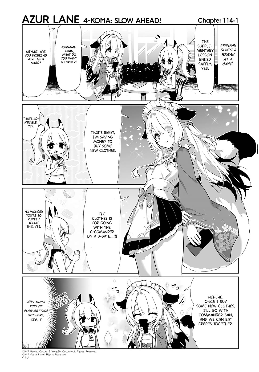 Azur Lane 4-koma: Slow Ahead Chapter 114 page 1 - Chapter 114: Miyuki
