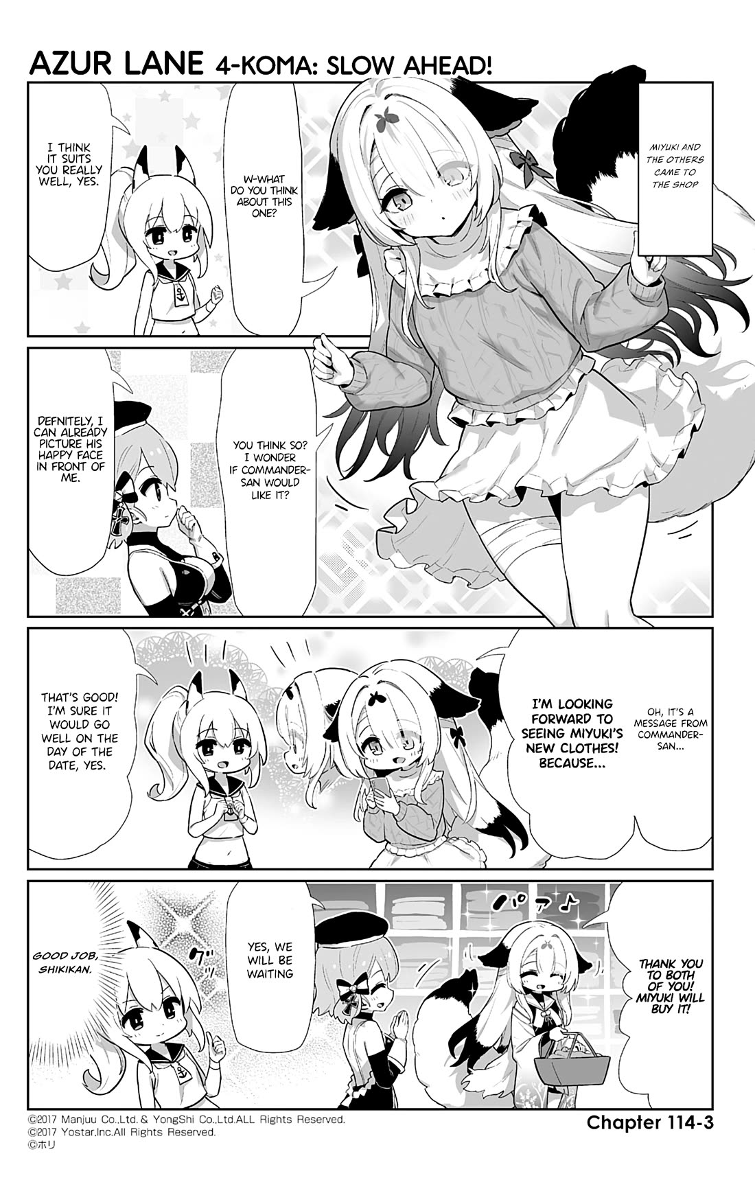 Azur Lane 4-koma: Slow Ahead Chapter 114 page 3 - Chapter 114: Miyuki