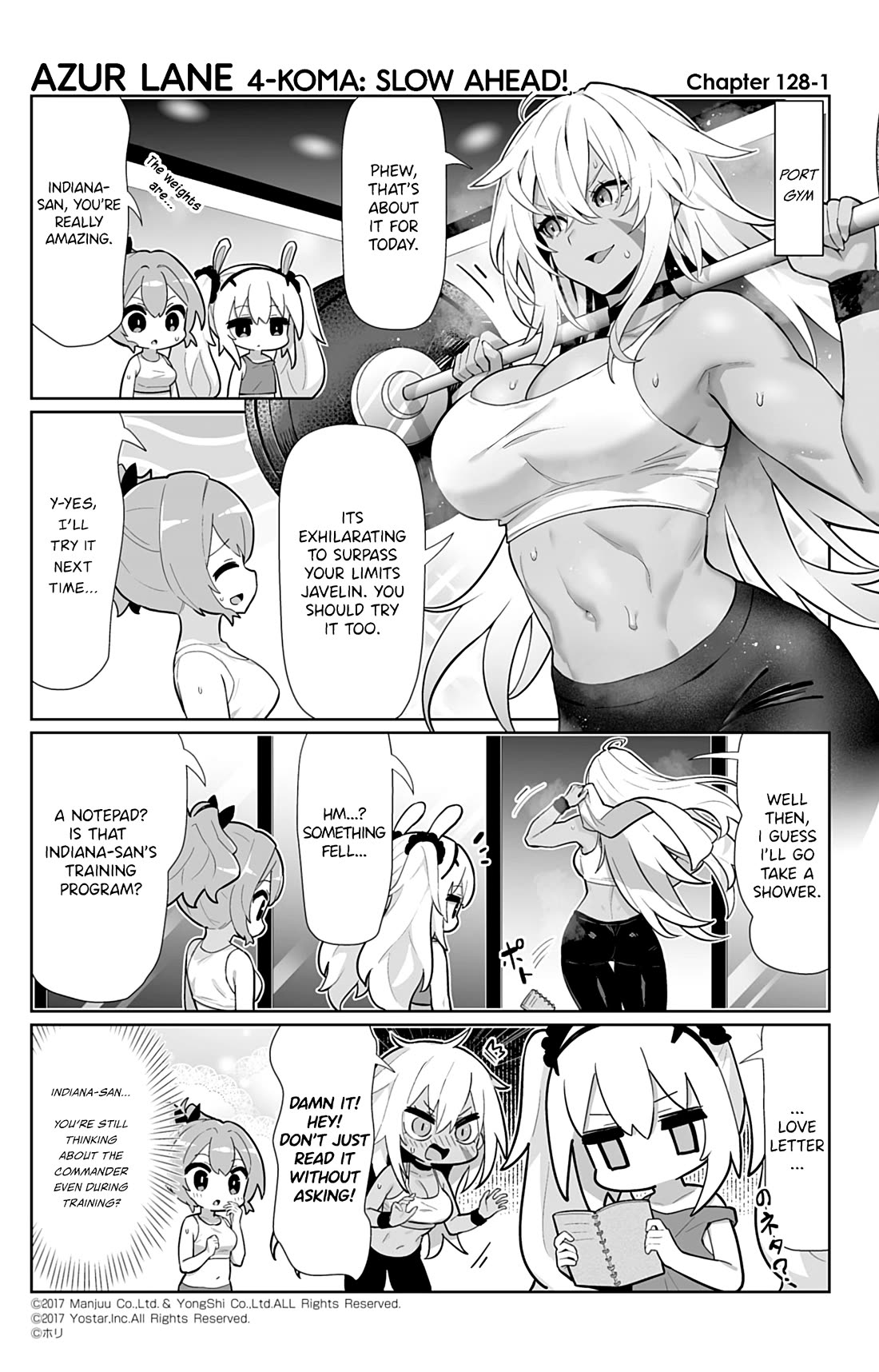 Azur Lane 4-koma: Slow Ahead Chapter 128 page 1 - Chapter 128: Indiana & Pittsburgh