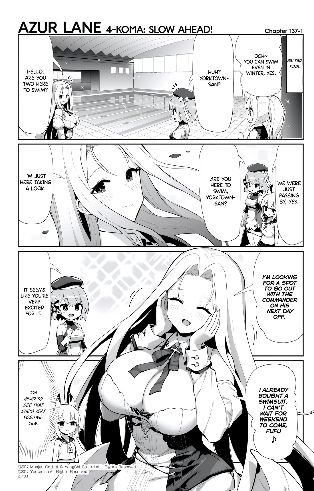 Azur Lane 4-koma: Slow Ahead Chapter 137 page 1 - Chapter 137: Yorktown