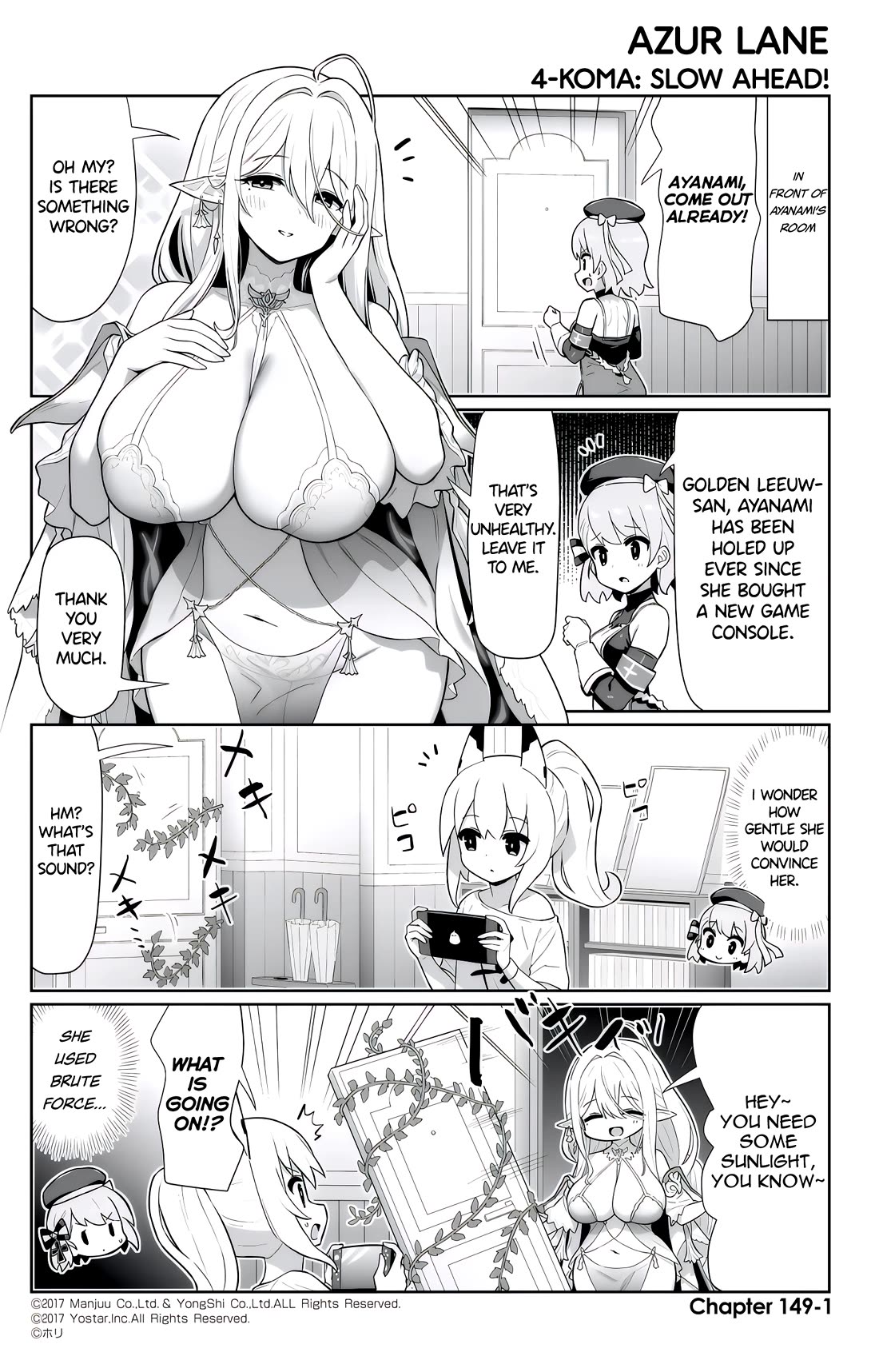 Azur Lane 4-koma: Slow Ahead Chapter 149 page 1 - Chapter 149: Gouden Leeuw
