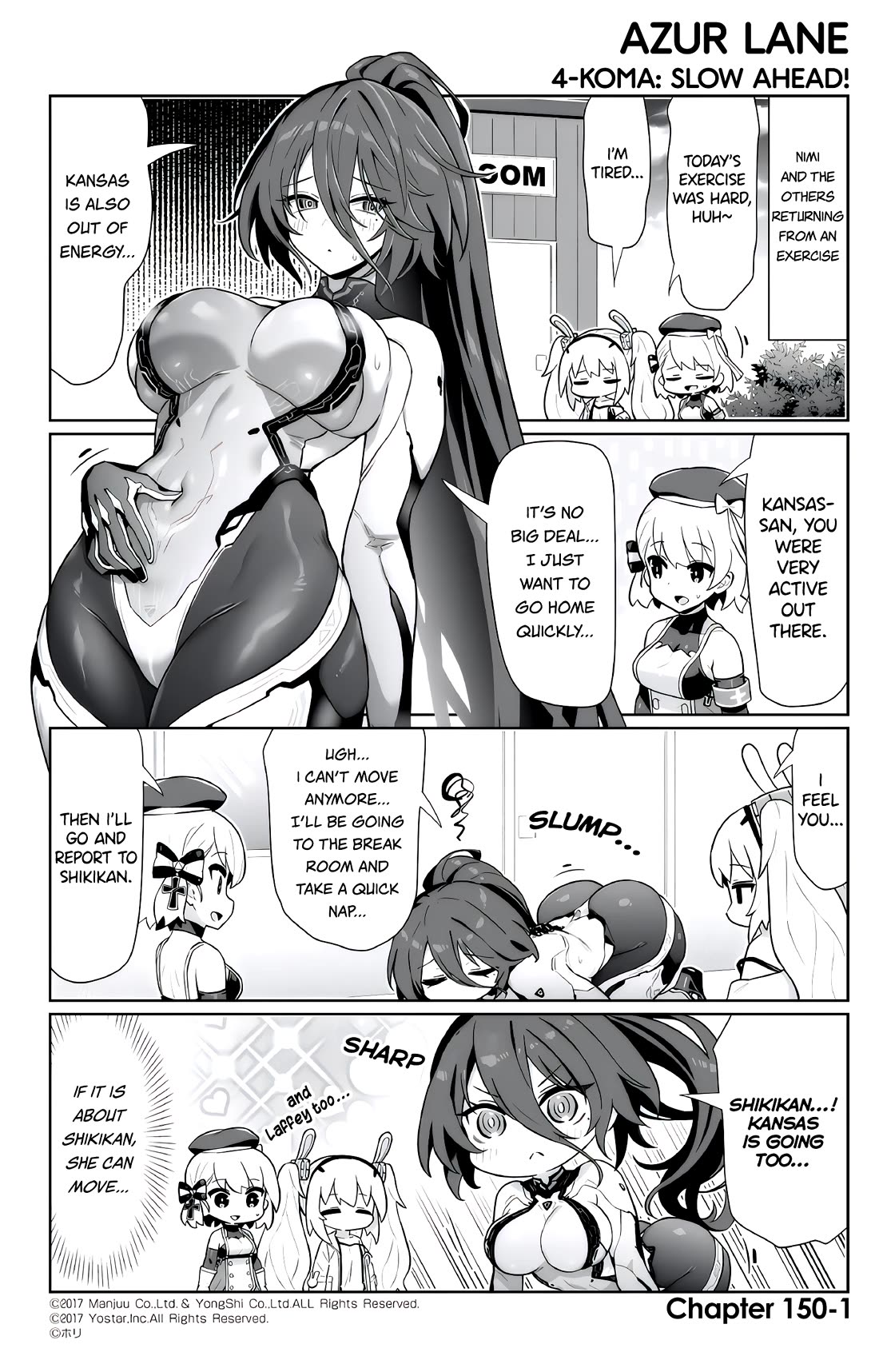 Azur Lane 4-koma: Slow Ahead Chapter 150 page 1 - Chapter 150: Kansas