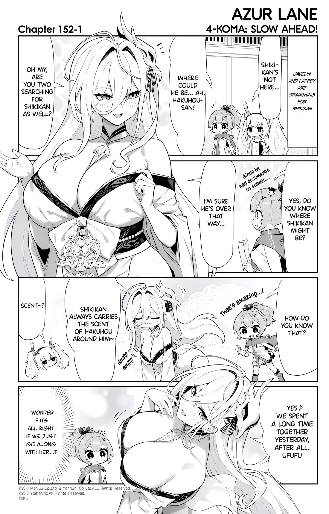 Azur Lane 4-koma: Slow Ahead Chapter 152 page 1 - Chapter 152: Hakuhou