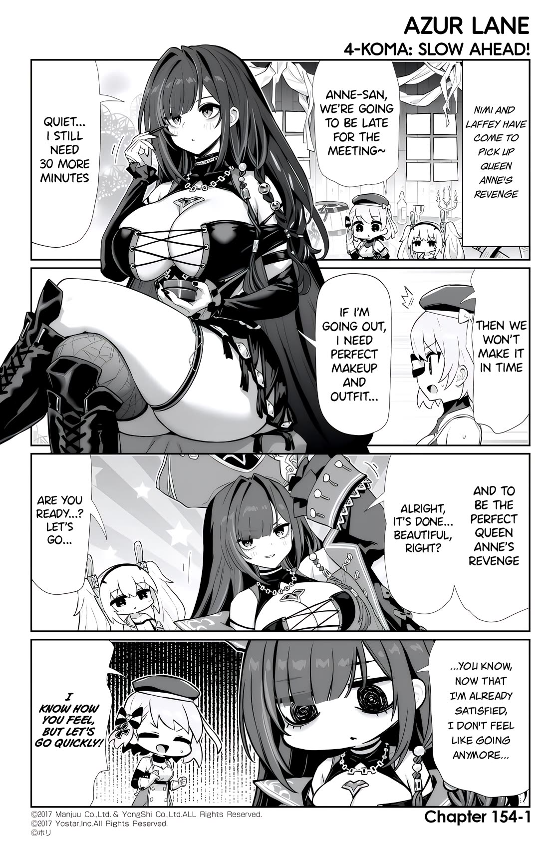 Azur Lane 4-koma: Slow Ahead Chapter 154 page 1 - Chapter 154: Queen Anne's Revenge