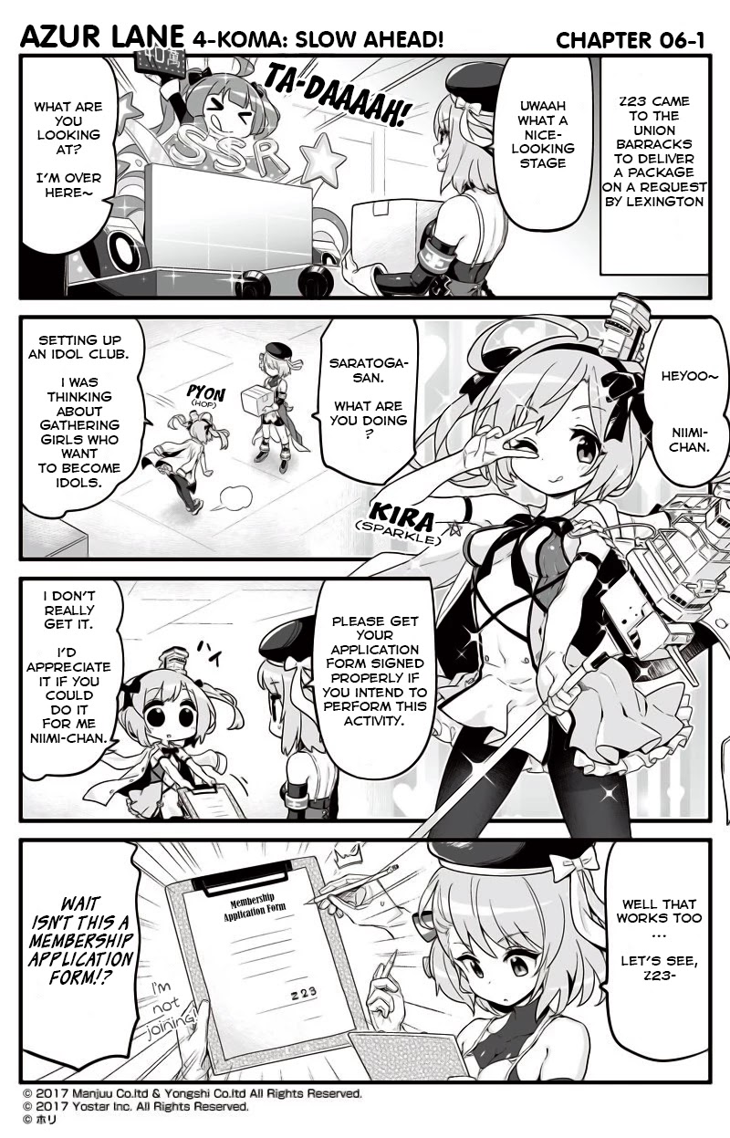 Azur Lane 4-koma: Slow Ahead Chapter 6 page 1 - Chapter 6
