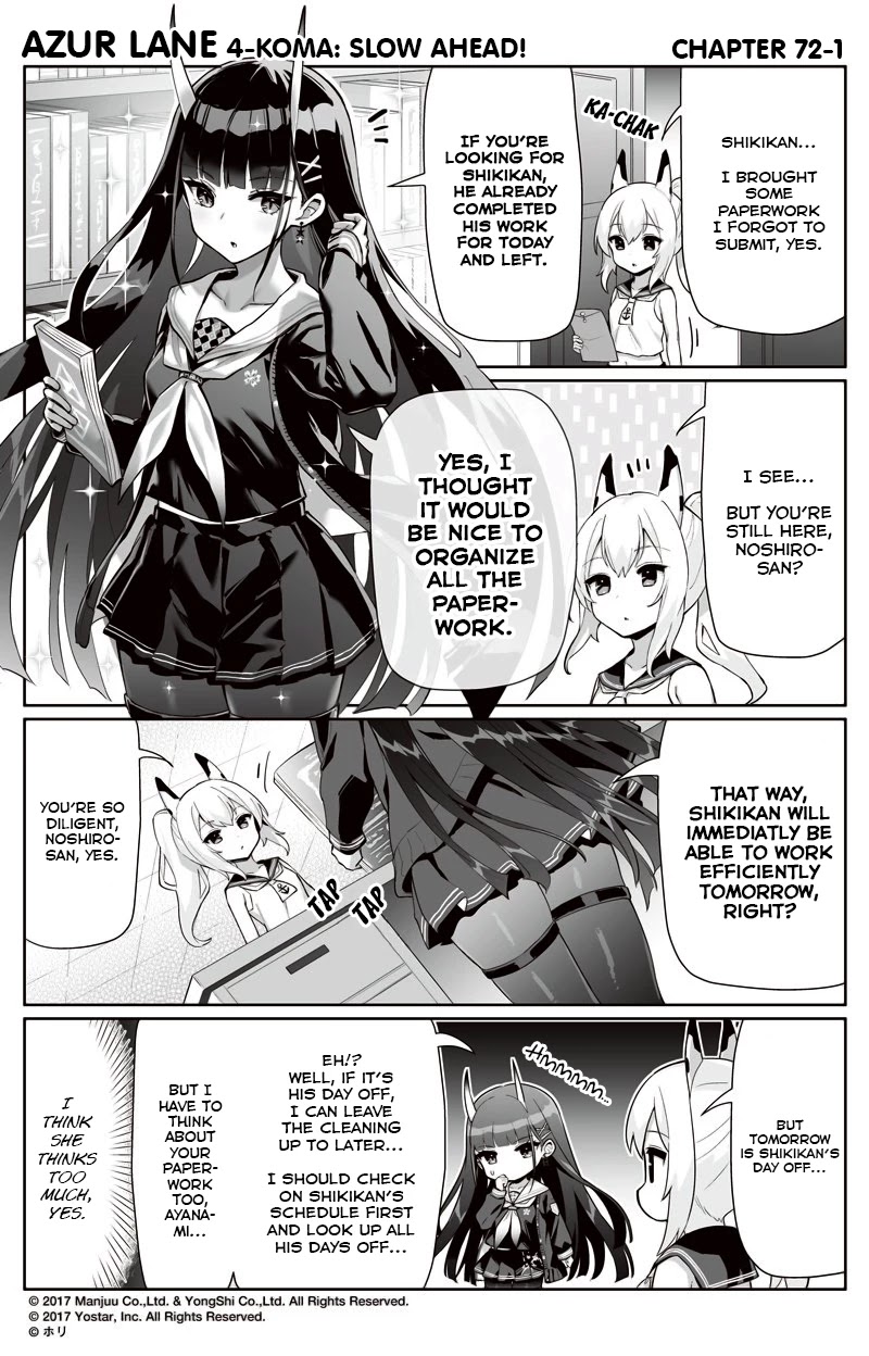 Azur Lane 4-koma: Slow Ahead Chapter 72 page 1 - Chapter 72