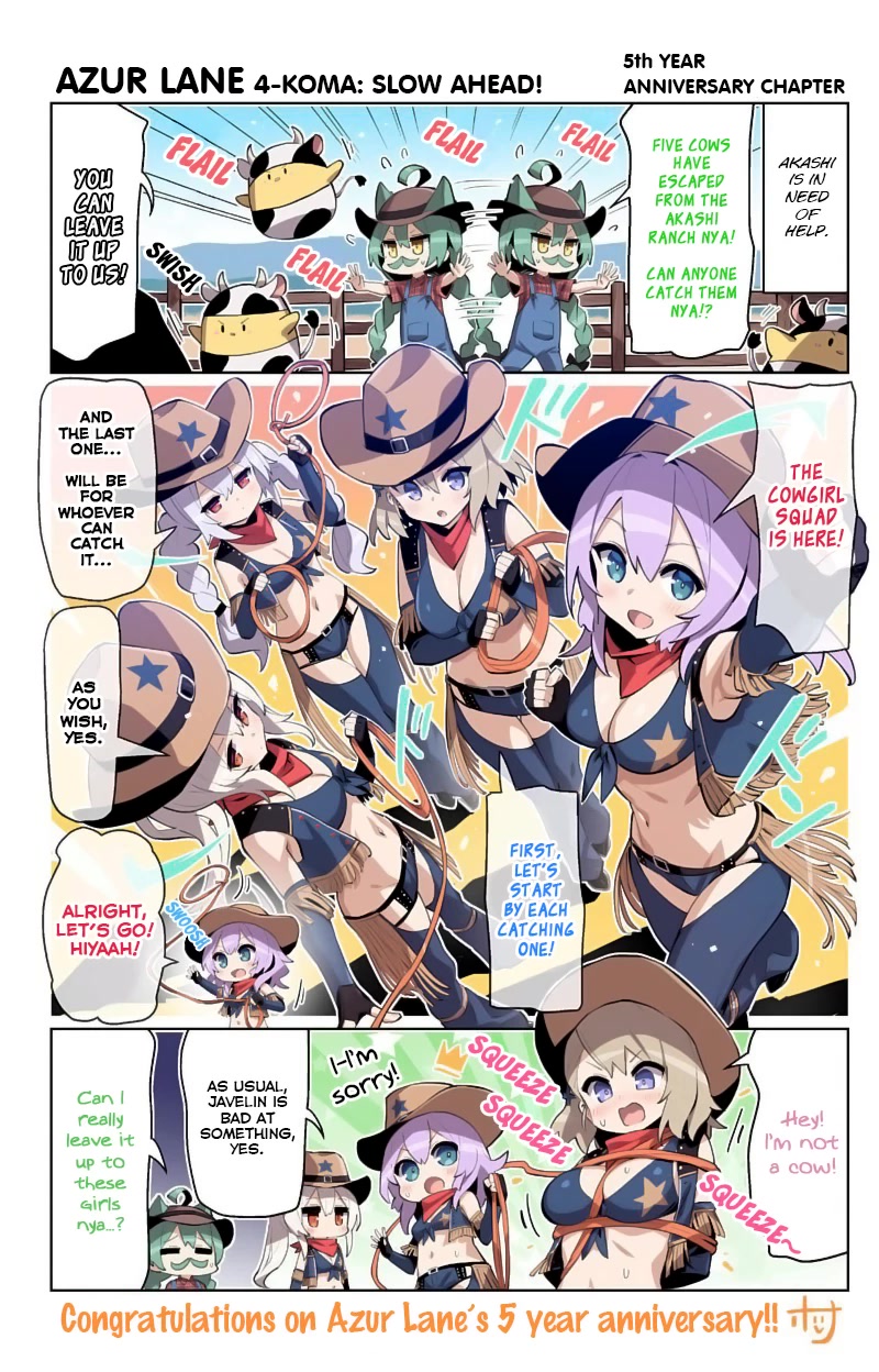 Azur Lane 4-koma: Slow Ahead Chapter 91.5 page 1 - Chapter 91.5: 5th Year Anniversary Chapter