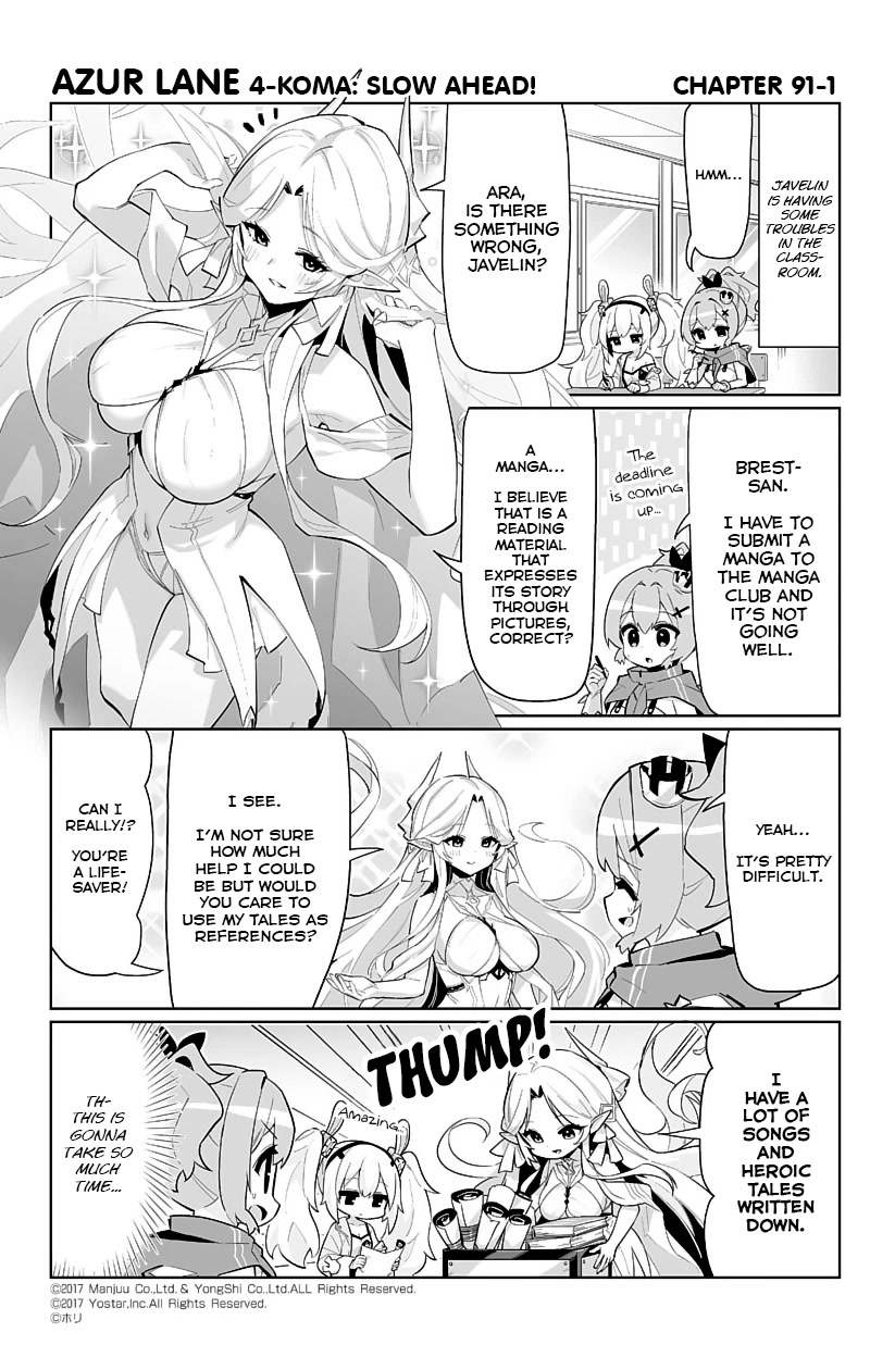 Azur Lane 4-koma: Slow Ahead Chapter 91 page 1 - Chapter 91