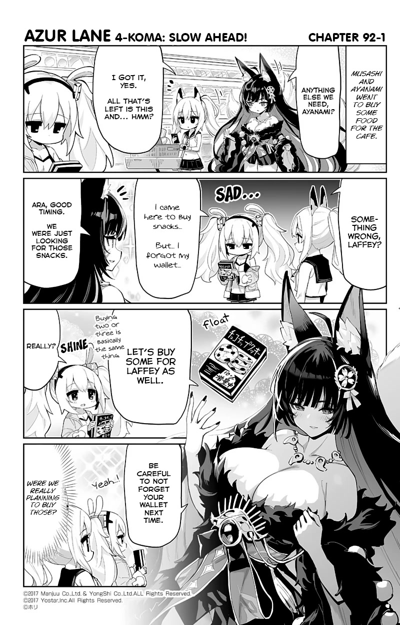 Azur Lane 4-koma: Slow Ahead Chapter 92 page 1 - Chapter 92