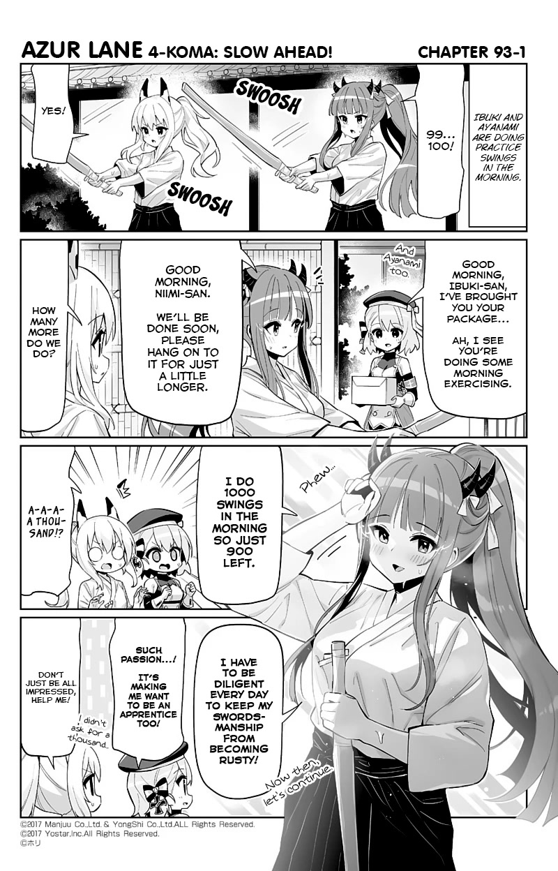 Azur Lane 4-koma: Slow Ahead Chapter 93 page 1 - Chapter 93
