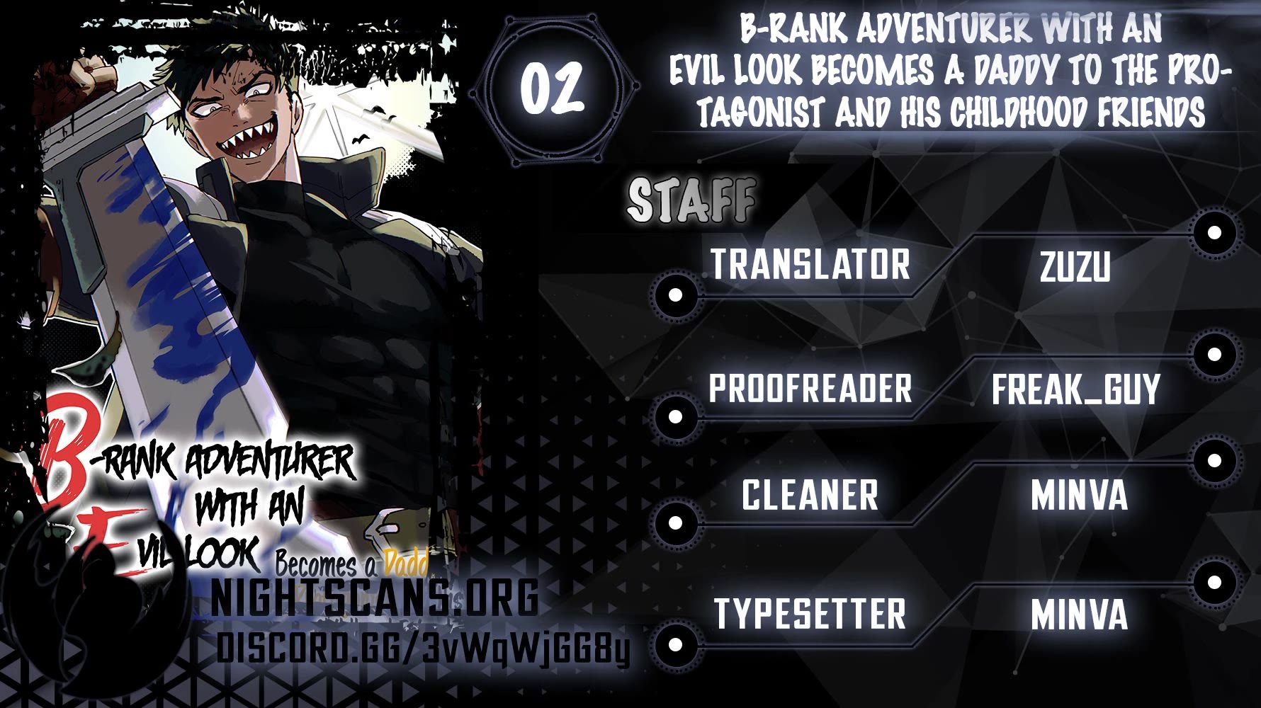 B-Rank Adventurer With a Bad Guy Face Becomes a Father for the Hero and His Childhood Friends Chapter 2 page 1 - Chapter 2