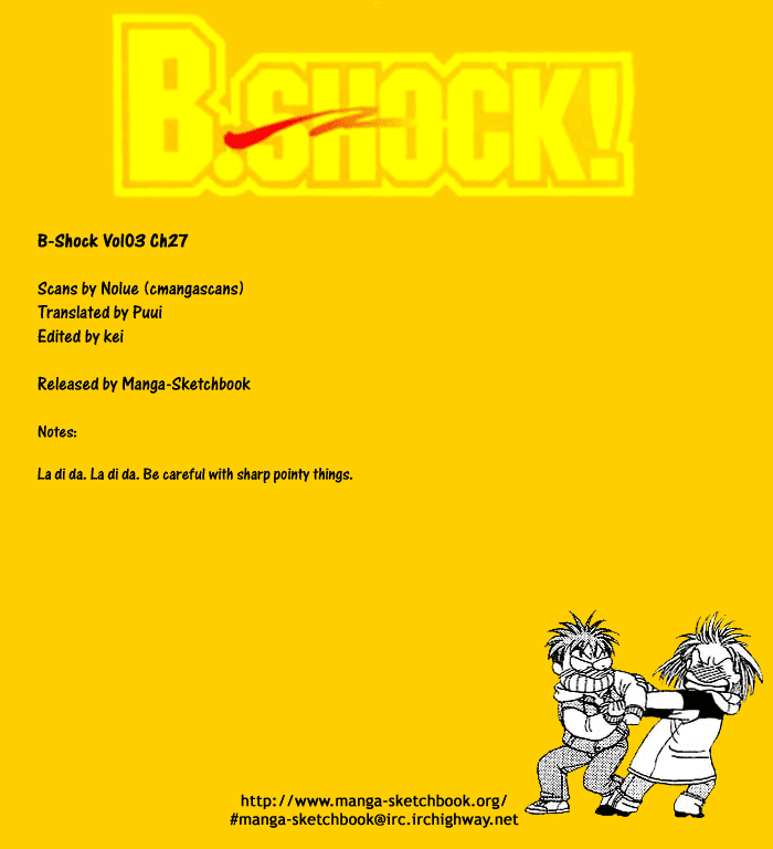 B-Shock! Chapter 27 page 1 - Chapter 27: Leaving the safety distance of one metre!