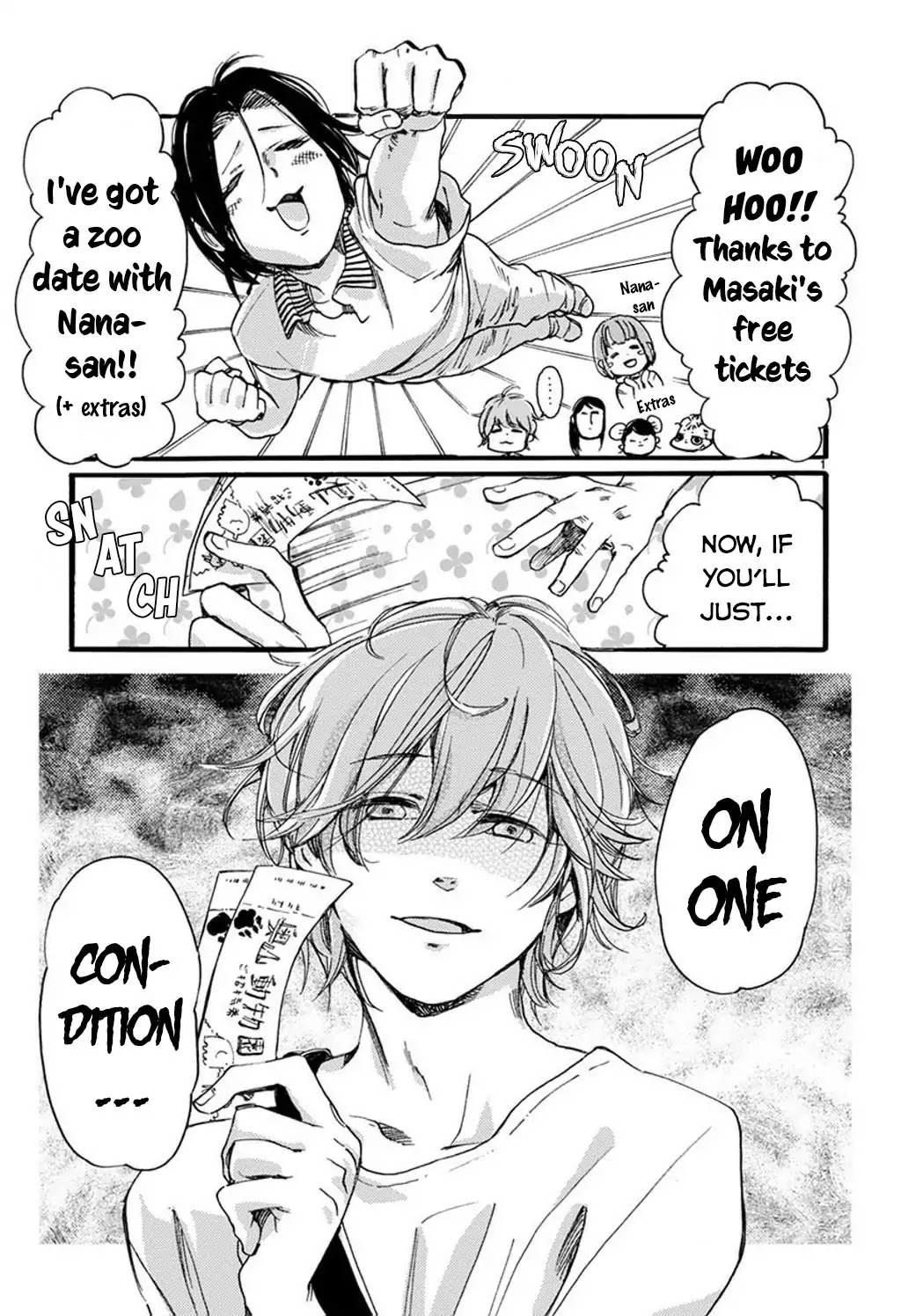 Baby, Kokoro no Mama ni! Chapter 25 page 3 - Chapter 25: Survive the Zoo (Dead or Alive)