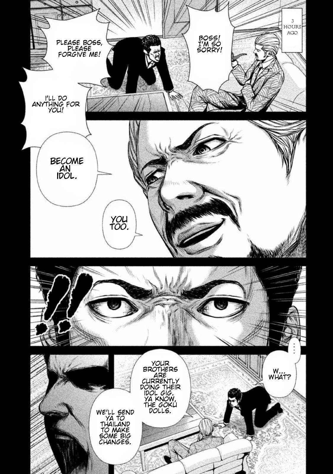 Back Street Girls - Washira Idol Hajimemashita. Chapter 11 page 4 - Chapter 11: The Fourth Man